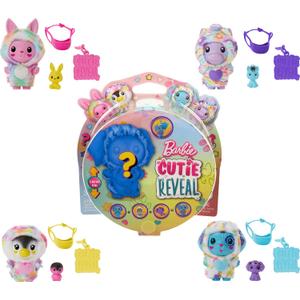 Barbie Cutie Reveal Animal Color Dream-Themed Pet & Accessories with 5 Surprises Including Mini Pet, Color Change & Clip, 3 Pack