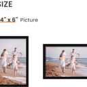 upsimples 4x6 Picture Frame Set of 3, Made of High Definition Glass for 4 x 6, Wall and Tabletop Display Thin Border Photo Frames for Home Decor, Black