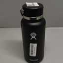 Hydro Flask Water Bottle - Insulated Stainless Steel - Wide Mouth Flex Lid, Non Spill, Leakproof and Refillable in 32 Oz Black