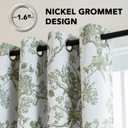H.VERSAILTEX Blackout Curtains 96 Inch Length 2 Panels Set, Floral Print Drapes Farmhouse for Living Room, Grommet Room Darkening Curtains Vintage Boho Window Treatment(2 Panels, Sage)