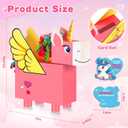 3 x Gloween Valentines Day Boxes and Cards for Kids Classroom School Exchange, Great Valentines Gifts Party Favors for Boys Girls (1 Unicorn Box, 32 Valentine Cards, 1 Teacher Card)