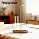2 x Glass Incense Holder, Black Incense Sticks Burner Holder with Storage,Hang Upside Down Incense Holder for Sticks with Glass Ash Catcher for Meditation Yoga Spa Room Decor (Rustic Brown)