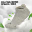 Ankle Athletic Running Sports Low Cut Socks Wicking Arch Support Tab Socks for Men and Women 6 Pairs (Gray, S)