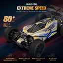 AMORIL RLAARLO 1/8 Dragon Knight Electric Brushless RC Car for Adults with 80km/h,4X4 RTR Off-Road Buggy,Hobby Racing Competition Grade, Charger and Battery Excluded