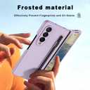 for Samsung Galaxy Z Fold 4 Case with S Pen Skin Friendly Z Fold 4 Phone Case with Pen Holder Folding Shockproof Full Protective PC Wireless Charging Case for Galaxy Z Fold 4 - DarkGreen