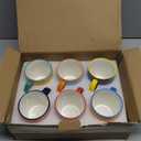 Selamica 10 oz Coffee Mugs Set of 6 with Handle, Coffee Cups Ceramic for Cappuccino Latte Cocoa Milk Tea, Dishwasher Microwave Safe, Assorted Colors