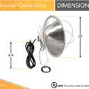 Woods Clamp Lamp with 10 Inch Reflector and Bulb Guard (300 Watt Bulb, 6 Foot Cord)