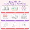 Nuliie 10PCS Silicone Flanges Insert Replacement Kit, Flange Sizing Kit 13/14/15/16/17mm for 24mm Flange/Shield Breast Pumps, Pumping Essential Kit for Moms