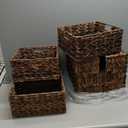 mDesign Woven Plastic Storage Bins, Brown Ombre, 6 Pack, 12 x 13 x 6 in