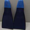 Sporti Adult-Kids Swim Fins for Pool Lap Swimming - Long Floating Fins for Swimming & Snorkeling - Swim Flippers for Training (M 8-9 / W 9-10, Navy-Blue)