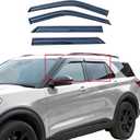 Tape On Window Visors Compatible with 2020-2024 Ford Explorer, Side Vent Window Deflector Rain Guard Shade for Explorer 20-24,Rain Deflectors for Car Windows,Truck Accessories-4pcs