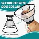 Dog Cone Collar After Surgery to Stop Licking, with Soft Waterproof Liner, Transparent PVC, for Large Medium Dogs, Elizabeth Neck Recovery Collar ALtermative(XS,Grey) (XXL)