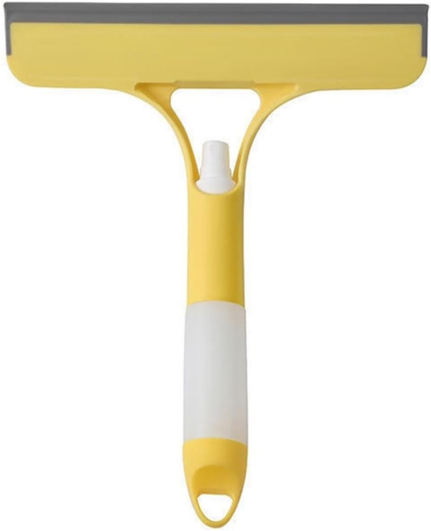 Shower Squeegee for Glass Doors All-Purpose Window Squeegee for Tile Shower Walls Mirror Bathroom Car Window Cleaning (Yellow)