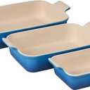 Le Creuset Stoneware Heritage Set 3 Rectangular Dishes, Marseille