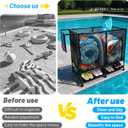 270gal Pool Toy Storage, Pool Float Storage, with Bottom Tray Table | 360 Swivel Wheels, Zippered Door, Durable Material, storage Slippers, towels, Swim Rings, for Indoor, Outdoor, Poolside, Lower-L