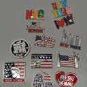 Konohan 12 Pcs New York Magnets for Refrigerator Metal NYC Fridge Magnet Magnetic New York Souvenirs USA Souvenirs Gifts Magnetic NYC Refrigerator Stickers, USA Flag, Statue of Liberty