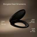 Kohler K-26801-7 Impro ReadyLatch Quiet Close Elongated Toilet Seat, Black
