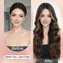 HMHIFI Long Brown Wig for Women 26Inch Wavy Curly Brown Highlight Blonde Hair Wigs Synthetic Hair Replacement Wig Heat Resistant Hair Wig for Daily Party Use Halloween Costume Wigs