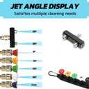 2025 Upgraded Long Extendable Jet Dual Nozzle for Garden Hose 18-31, Includes 5 Interchangeable Nozzles and Quick Connectors High Pressure Washer Tools for Window/Car/Patio/Pet/Floor Cleaning(Black)