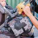 Disney Baby by J.L. Childress Side Sling Stroller Cargo Net - Stroller Organizer Attachment for Storage, Mesh Bag for Baby Accessories, Universal Fit - Mickey, Black
