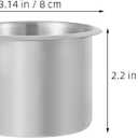 2 x 4pcs Single Stainless Steel Cup Holder, Silver Drop-in Anti-Spill Storage Solution or Replacement Item (8.00X8.00X5.60CM)
