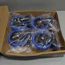 5 Inch Stem Caster Wheels Heavy Duty with Dual Locking 2200Lbs, Threaded Stem Casters 3/8" -16 x 1, Swivel Industrial Casters Set of 4, Wheels for Cart and Furniture