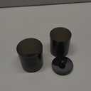 8 Pack Acrylic Qtip Holder Dispenser for Cotton Swabs, Balls, Pads, Floss Picks- Clear Plastic Canister Apothecary Jar Set, Bathroom Essentials Accessories Decor Vanity Makeup Storage Organizer -Black