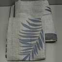 OAITE Duvet Cover Set,100% Cotton Comforter Cover with Leaf Pattern Duvet Cover Set,Soft Bedding Set Includes with 3 Piece (2 Pillow Shams,1 Duvet Cover) (King-104" x 90", Grey Blue-leaves)