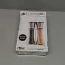 Willow & Everett Salt & Pepper Grinder Set - Stainless Steel Manual Mills, Peppercorns & Rock Salt Sold Separately, Refillable Adjustable Coarseness