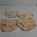 wirarpa Women's Cotton Underwear High Waisted Ladies Panties Full Coverage Briefs 4 Pack (Medium, Beige)