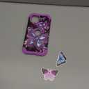 Hekodonk for iPhone 15 Plus Case,Glow in The Dark Three Layer Heavy Duty Shockproof Protection Hard Plastic+Soft Silicone Full Body Drop Protective Case for Apple iPhone 15 Plus,All Purple