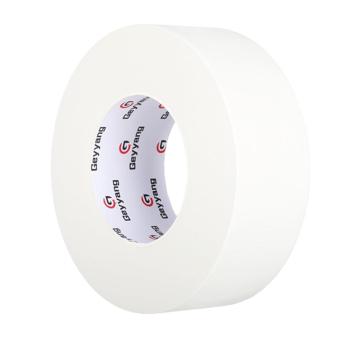 GEYYANG White Gaffers Tape - 2" x 55 Yards - Heavy Duty Gaff Tape for Cables, Photography, Filming Backdrop, Theater Stage Setup, Floor Marking, Residue Free, Non-Reflective 2 Pack 