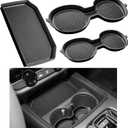 For Honda HRV Accessories 2026 2025 2024 2023 Cup Holder Inserts Center Console Liner 3D Silicone Cup Holder Coasters Protector Mat Pad Non-Slip Interior Decoration for HRV 3Pcs (Gray)