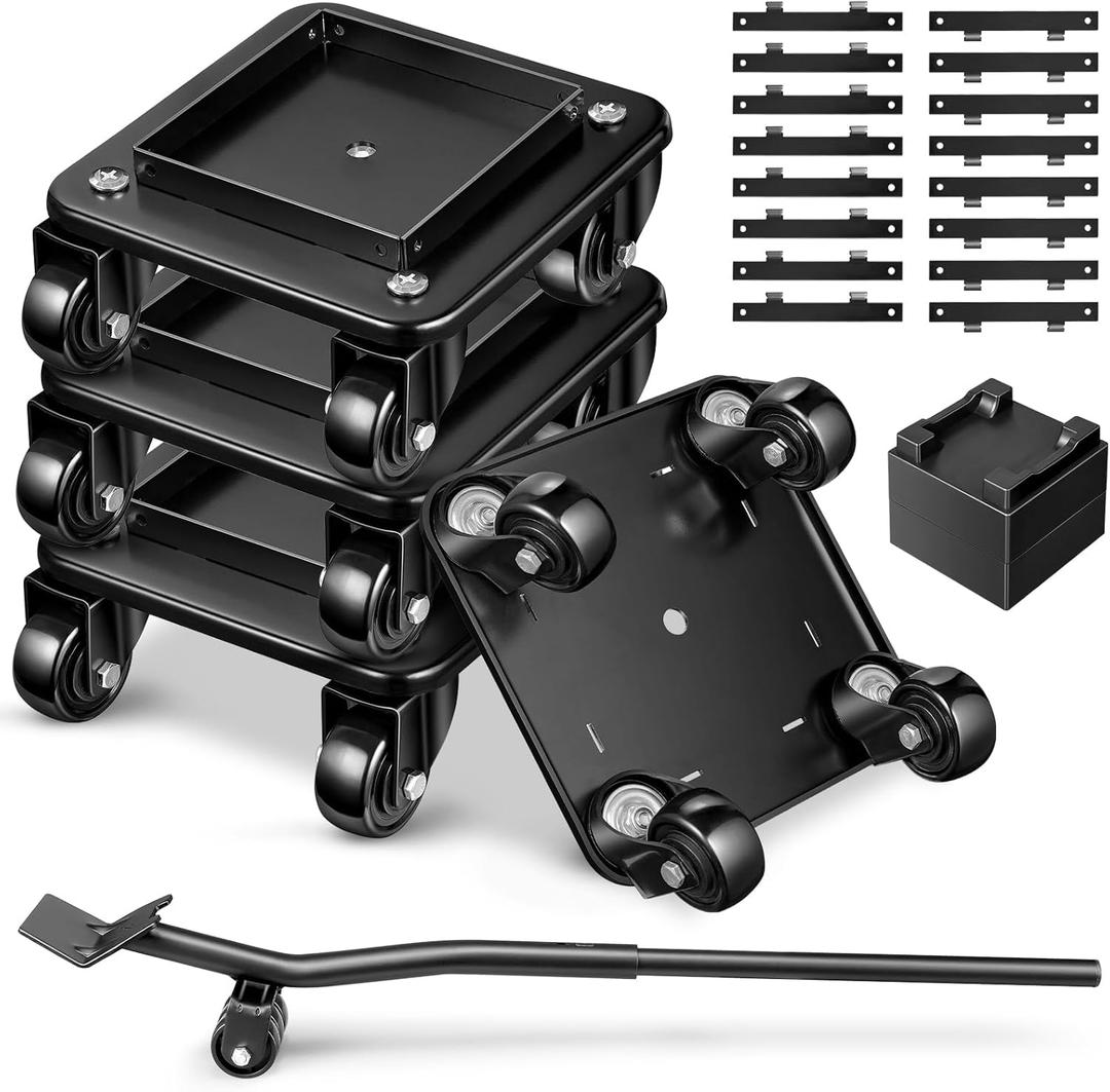 KEDSUM 2000LBS Furniture Movers with Wheels, Heavy Duty Furniture Dolly Set of 4, Dolly Kit Furniture Mover with Ball-Bearing Casters for Appliance, Sofa, Pool Table (7.57.5 IN)