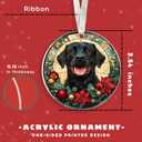 TUMSHANIP Black Lab Ornament - Black Labrador Christmas Ornaments - Dog Gifts for Women Men, Dog Lovers Gifts - Dogs Ornaments 2025 - Acrylic Christmas Ornament 2025