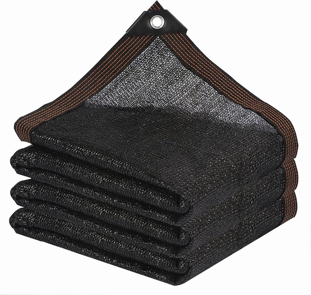 Shade Cloth - Garden Shade Mesh Netting with Grommets Outdoor Sun Shade Cover for Pergola Patio Plants Greenhouse Chicken Coop Black 90% Shading Rate(10X10FT)
