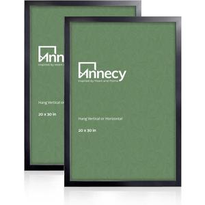 Annecy 20x30 Picture Frame Black1 Pack, 20 x 30 Picture Frame for Wall Decoration, Classic Black Minimalist Style Suitable for Decorating Houses, Offices, Hotels