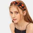 Halloween Headbands Pumpkin Hairband Knot Hair Hoop Adult Hair Accessories for Halloween Cosplay Thanksgiving Party Festival Supplies