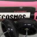 ELECOSMOS Kids Electric Scooter for Age 4-9, Light Up 3-Wheeled Scooter with Big LED Wheels, Wide Flashing Deck, Adjustable Height (Pink)