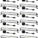 THECHAM IP66 Waterproof 45W LED Shop Lights, 5400LM 6000K Daylight White Garage Light with 6FT Power Cord & Switch, Plug in LED Work Light for Garage, Workshop, Warehouses, Basement, Yard, 12 Pack