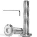 VGBUY M8-1.25 x 35 mm 25Pcs Flat Head Hex Socket Cap Screws Bolts,304 Stainless Steel 18-8,Full Thread,Hex Spanner Included (VG30126)