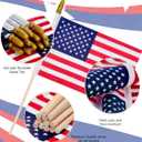 American Flags on Stick, 12 Pcs 8x12 Inch Small US Wood Stick Flags with Kid-Safe Spear Top, Memorial Day Decorations, Patriotic Decorations, 4th of July, 250th Anniversary, Parades