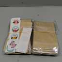 100 PCS Stand Up Pouches, 4 x 6 inch Kraft Paper Food Bags with Clear Window, Reusable Ziplock Food Storage Bags Resealable Pouches for Foods, Coffee Beans, Snacks