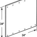 Prime-Line 34 x 34", Stainless Steel Kick Plate, Satin (Single Pack) Single Pack, Constructed from 22-gauge 304 stainless steel with a satin finish