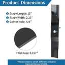 04769800 Medium Lift Blades for 42" Mower Deck, Compatible with A-riens Ikon-X42, Ikon-XL42, Ikon-XL42CE, ZT XL 42 ZTX 42 Zero Turn Lawn Mower, 3 Pack
