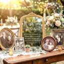 Bucherry Vintage Wedding Memorial Sign with Mirror In Loving Memory Ornate Gold Frame Tabletop Display for Weddings Anniversaries Celebrations 12" x 9.5"