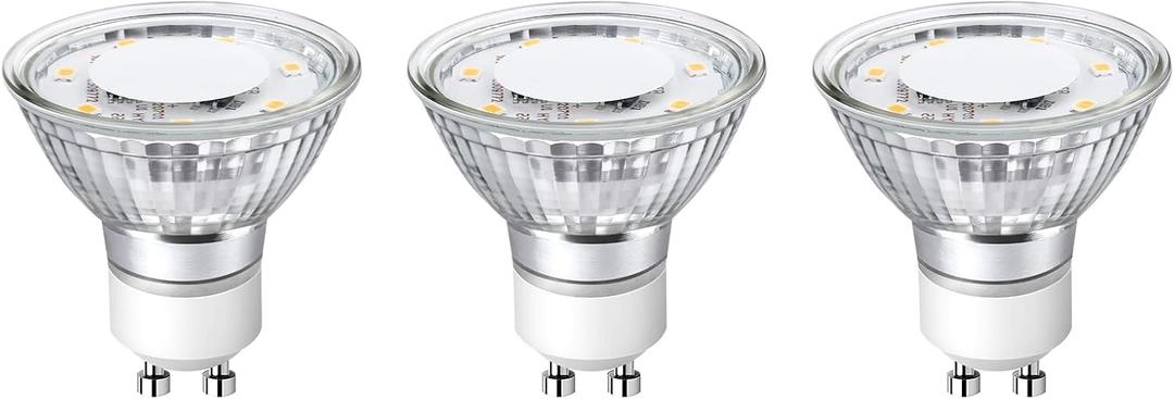 GU10 LED Light Bulbs Non-Dimmable, 2700K Soft Warm Light GU10 Bulb Replacement for Recessed Track Lighting, 4W LED Bulbs with 100°Flood Beam for Kitchen, Range Hood, Living Room, Bedroom, 10 Pack