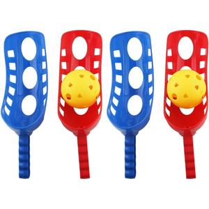 Kids Scoop Ball Game Outdoor Toys Sports Toss Game with 4 Scoops and 2 Balls for Backyard Beach Camping Family Gatherings