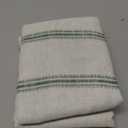 DriftAway Farmhouse Linen Lined Valance Double Layer Thermal Insulated Room Darkening Blackout Window Valances 3 Inch Rod Pocket Vertical Striped Kitchen Valance, Single, 52 Inch by 18 Inch, Loden Green