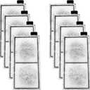 AQQA 8 Pack Aquarium Replacement Filter Cartridge Fish Tank Filter Cartridge for Aquarium Internal Filter (Large)